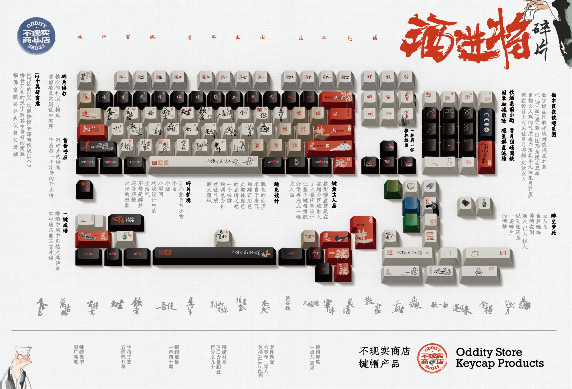 Pouring Wine Keycap design showcase